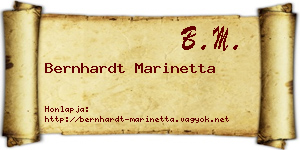 Bernhardt Marinetta névjegykártya